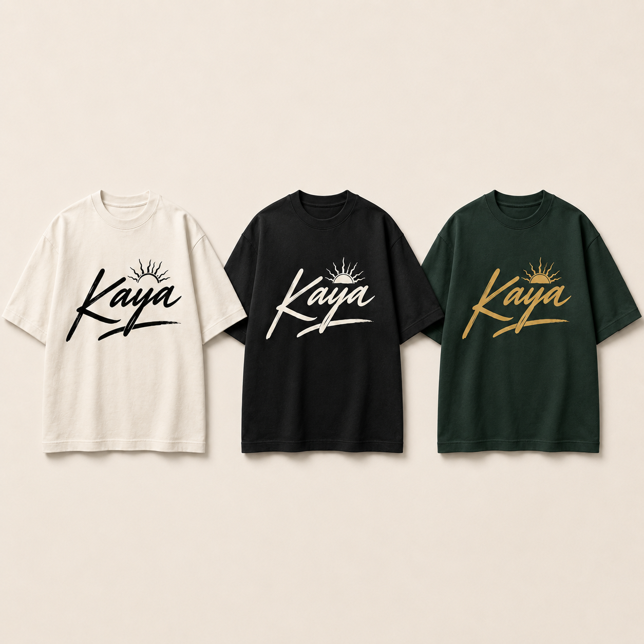 KAYA フロントロゴ Tシャツ 3色ラインナップ